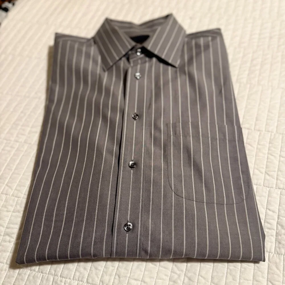 JOSEPH A BANKS MENS DRESS SHIRTS, SET OF 4, SIZE 16.5 X 34, 100% NO-IRON COTTON - Picture 5 of 16